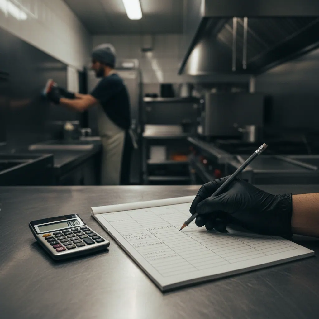 Commercial kitchen deep clean quote generator