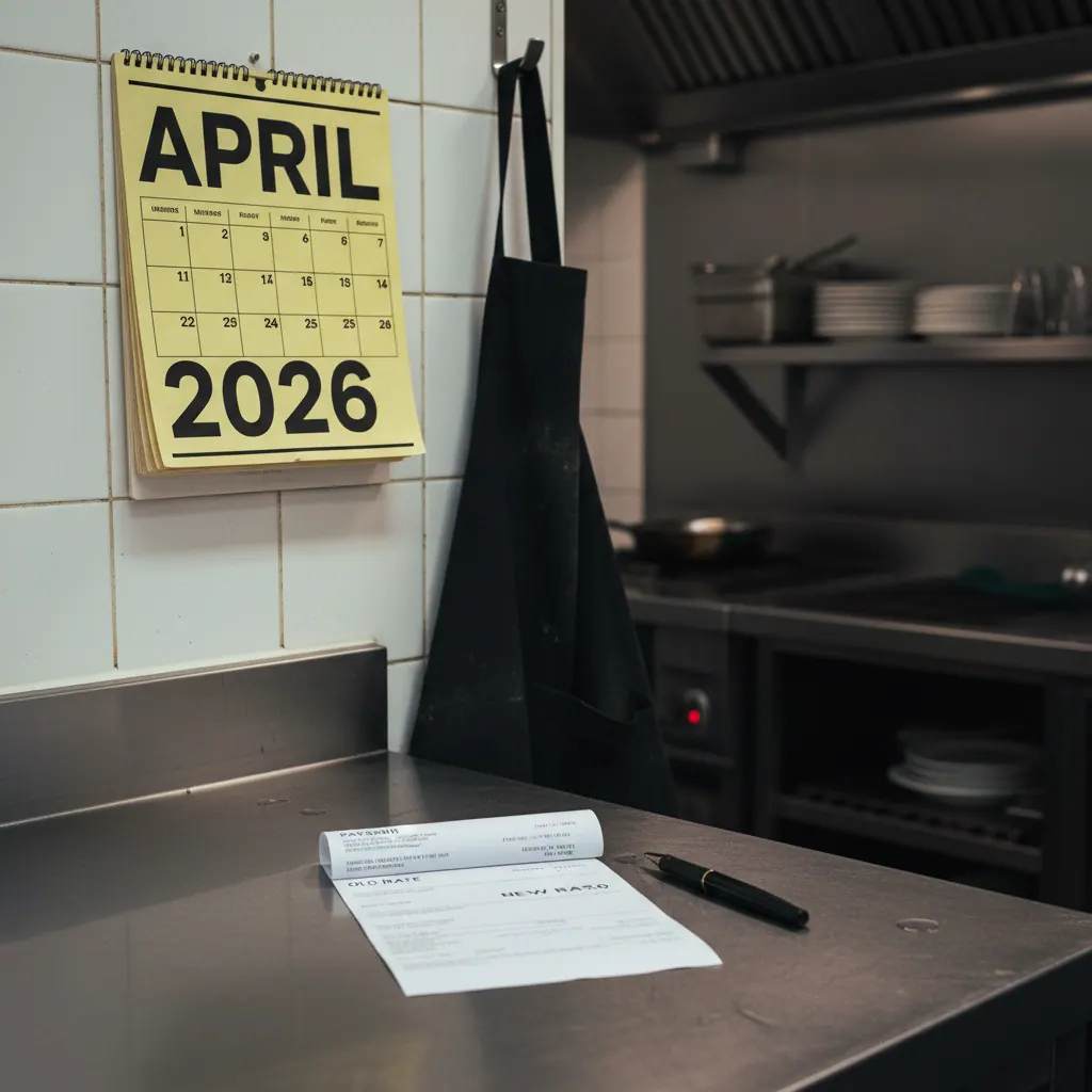 NLW April 2026 — the £12.71 rate and what it does to kitchen staffing