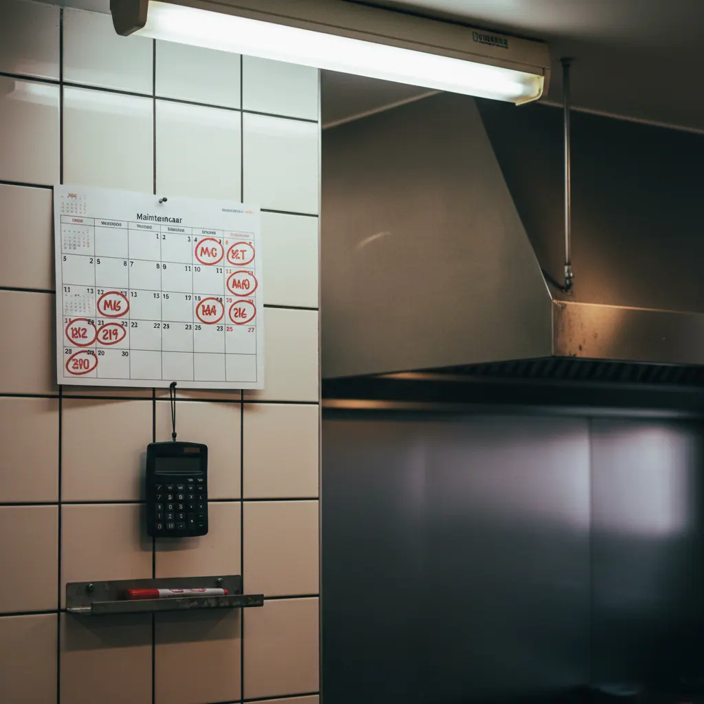 Kitchen extract cleaning frequency calculator