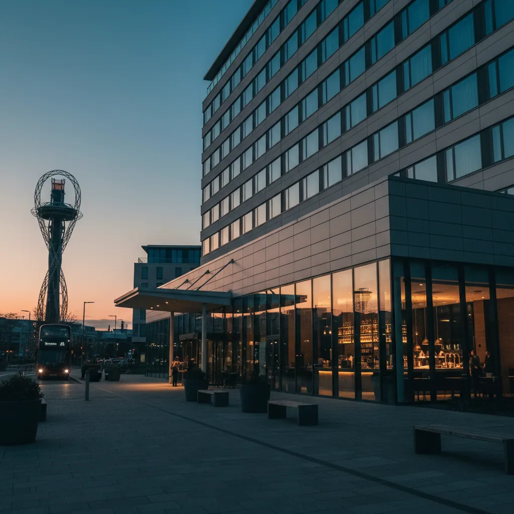 Stratford restaurant frontage at evening