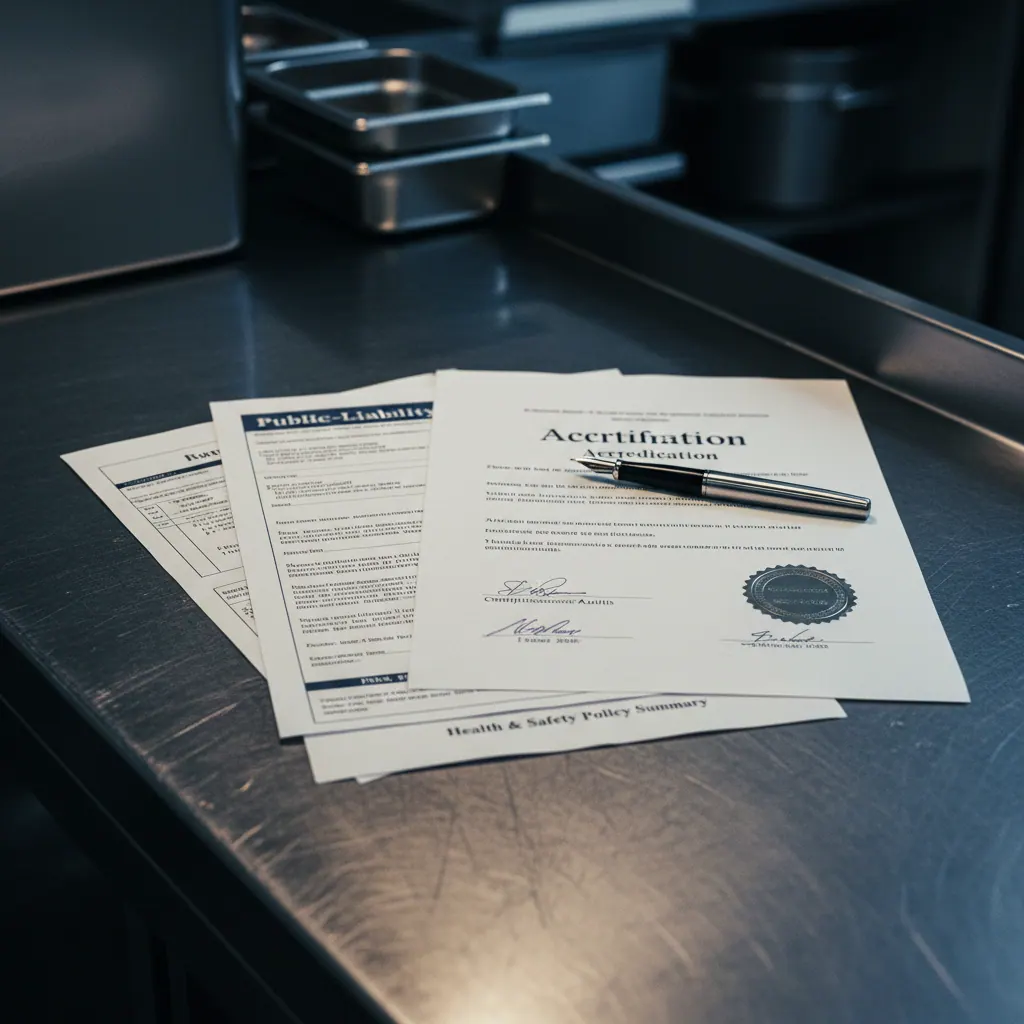 Accreditation and compliance documents stack